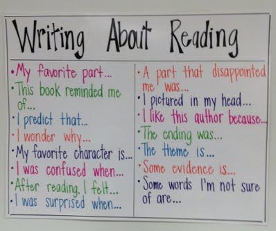 Read 30 minutes daily and write about your reading in your journal or notebook. 
